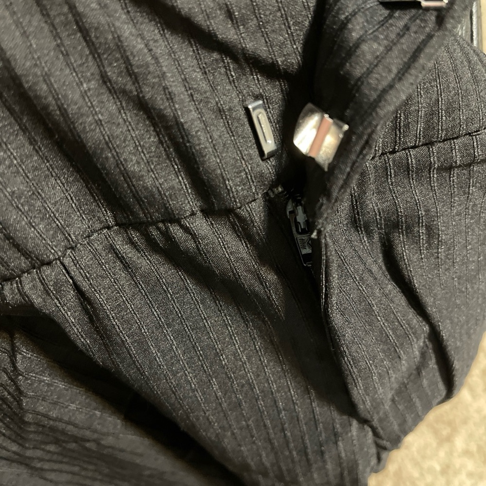 Urban Outfitters Black Pinstripe Bengaline Mid-rise Flare Pants Indie Retro NWT - Picture 9 of 13